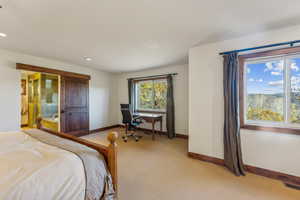 View of carpeted bedroom