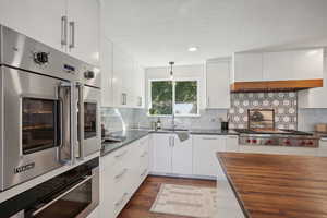 Quartz and Butcher block counter tops