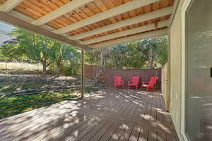 View of deck from Dining room on main