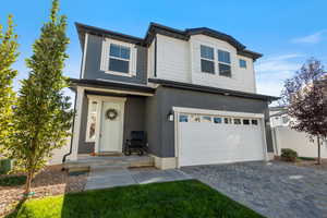 View of front facade with a garage