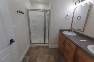 Master Bathroom featuring vanity and walk in shower