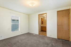 Unfurnished room with carpet flooring