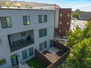 View of building exterior with a mountain view