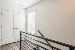 Interior space featuring hardwood / wood-style flooring