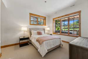 View of carpeted bedroom