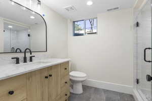 3/4 Bath in Basement