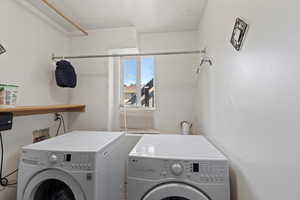 Laundry area featuring washer and dryer