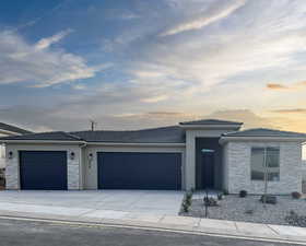 View of front facade with a garage