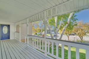 View of wooden deck