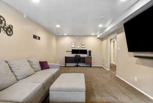 View of carpeted living room