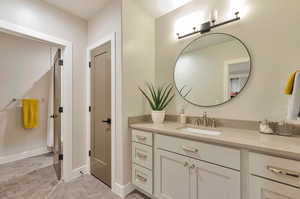 Bathroom featuring vanity