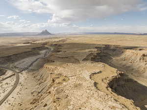 Drone / aerial view with a mountain view