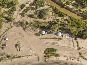 Drone / aerial view with a rural view