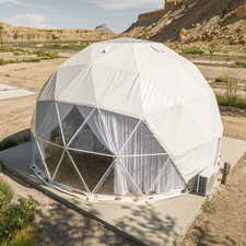 View of outdoor structure with a mountain view