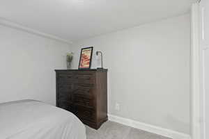 Newly carpeted bedroom.