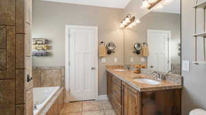 Primary Bathroom with Double Sink Vanity