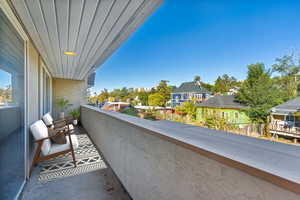 Balcony facing north