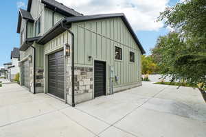 View of outdoor structure with a garage