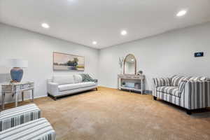 View of carpeted living room