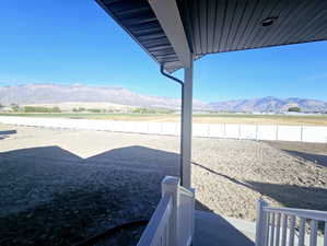 View of yard featuring a mountain view