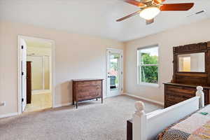 Master Bedroom with Bath and patio access