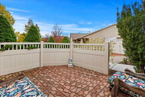 private patio in the front facing to the West