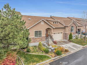 View of front of house featuring a garage