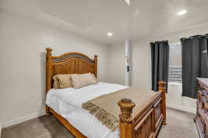 View of carpeted bedroom