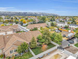 Bird's eye view featuring a mountain view