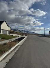 View of road with a mountain view