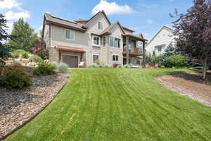 Backyard and utility garage