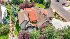 Birds eye view of property