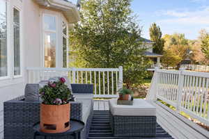 View of wooden deck