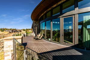 View of wooden terrace