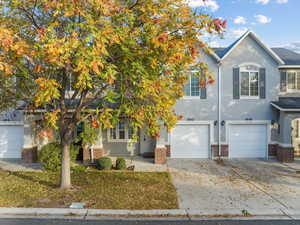 Multi unit property featuring a garage