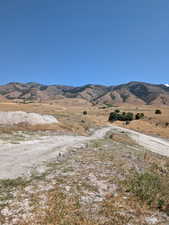 Mountain view with rural landscape