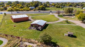 Birds eye view of property