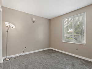 Unfurnished room featuring carpet floors