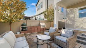 Beautiful Pavers Patio with Outdoor Kitchen including Smoker