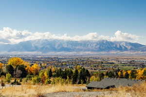 View of mountain feature with a rural view