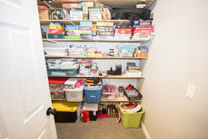 storage closet in basement