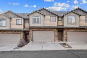 Multi unit property featuring a garage