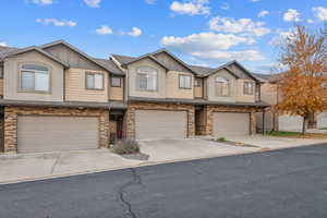 Multi unit property featuring a garage