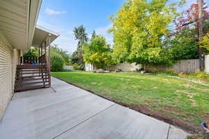 Covered deck and new concrete patio