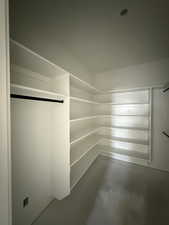 View of walk in closet