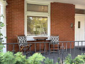 View of front porch