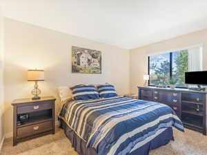 View of carpeted bedroom