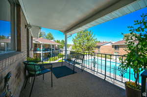 Balcony with a patio