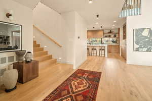 Interior space featuring light wood-type flooring