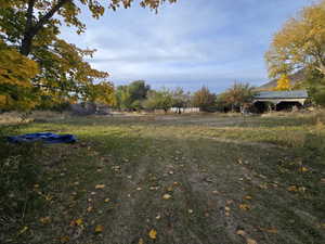 View of yard with a rural view